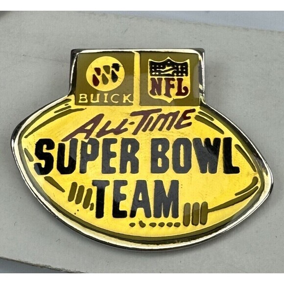 Vintage Super Bowl Pin 1990 Buick All Time Team NFL Football Collectibles Buick - Picture 5 of 5